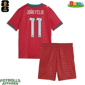 Portugal Joao Felix #11 Hemmaställ Barn VM 2026 Kortärmad (+ Korta byxor)